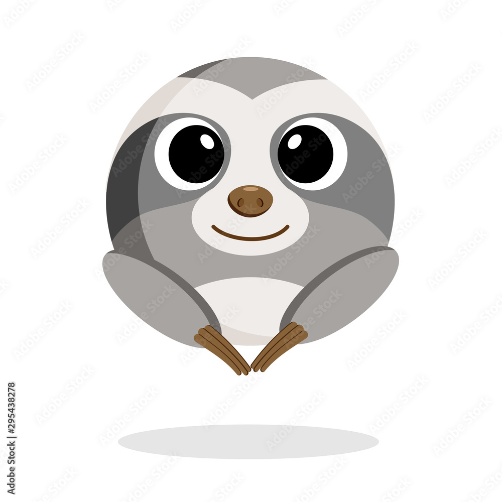Obraz premium sloth flat vector