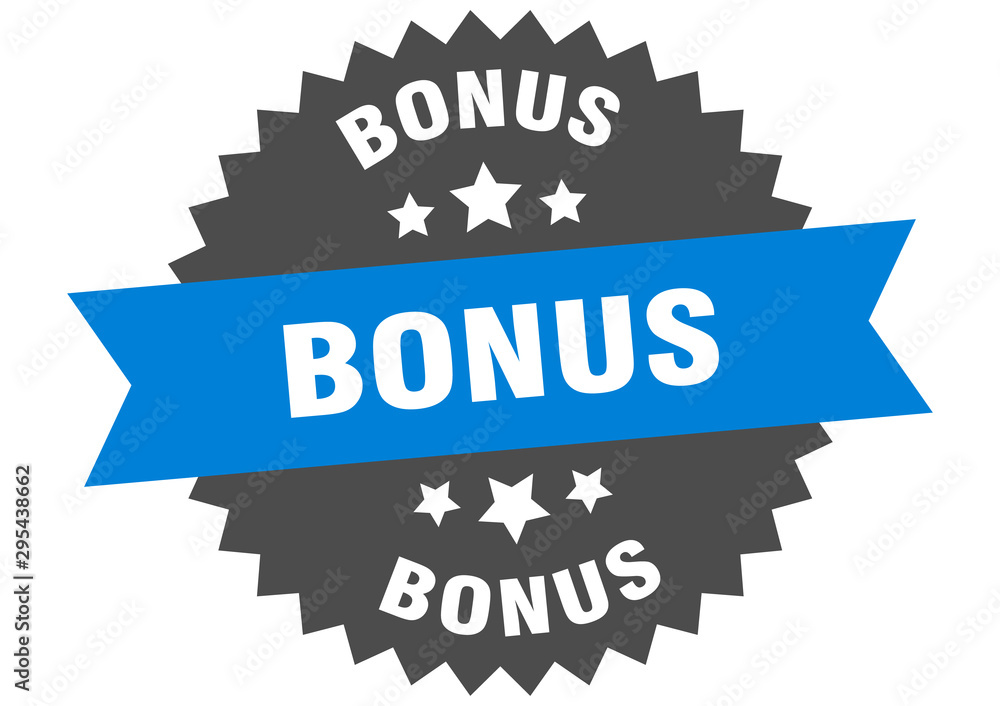 Fototapeta premium bonus sign. bonus blue-black circular band label