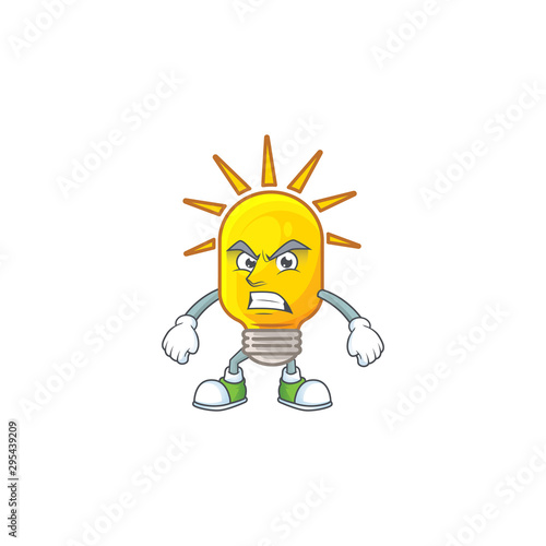 Scream icon lamp cartoon character with mascot