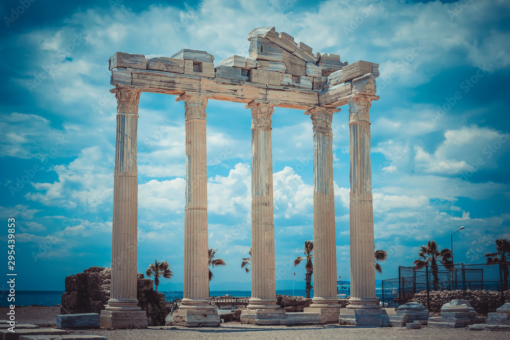 Temple Of Apollo In Side, Turkey.Ruins