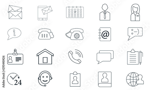 Contact icon set vector illustration. Can be used web and mobile apps.