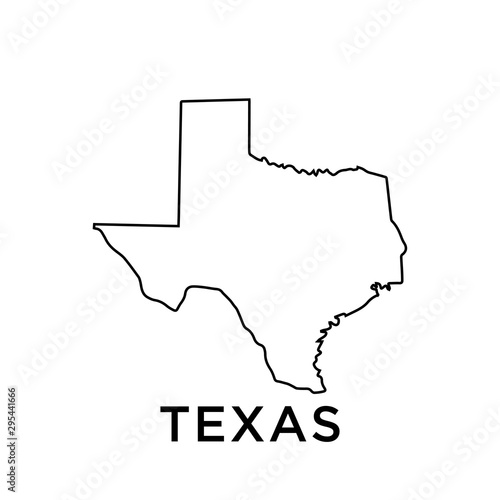 Texas map vector design template