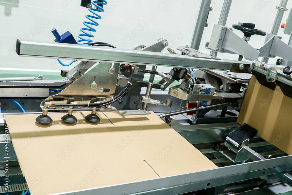 Fototapeta premium Close up crate forming machine