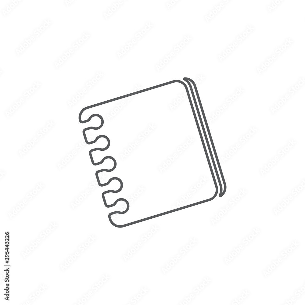 simple book thin line symbol icon vector simple book thin line symbol icon vector