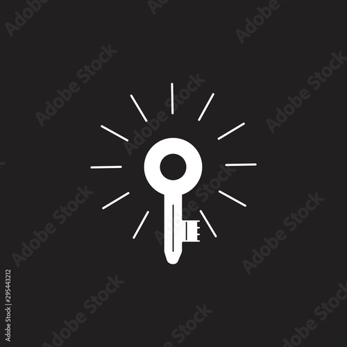 shine key solution symbol vector