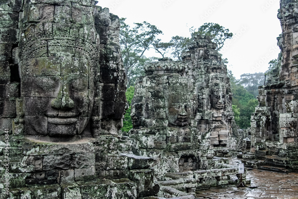 Wonderful temple of the Bayon, Siem Reap, Cambodia 
