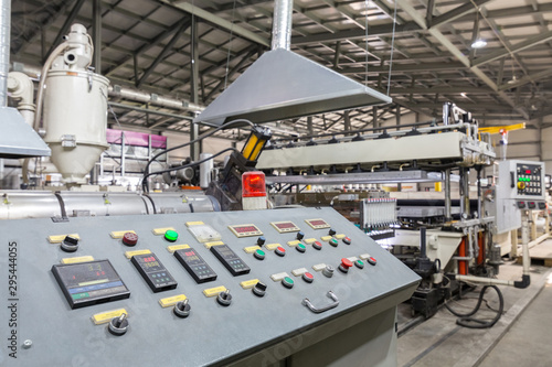 Polycarbonate production line control panel photo