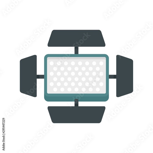Video camera flash icon. Flat illustration of video camera flash vector icon for web design