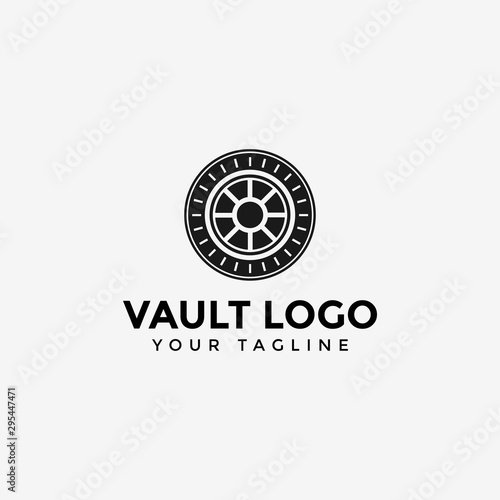 Vault Logo Design Template Illustration