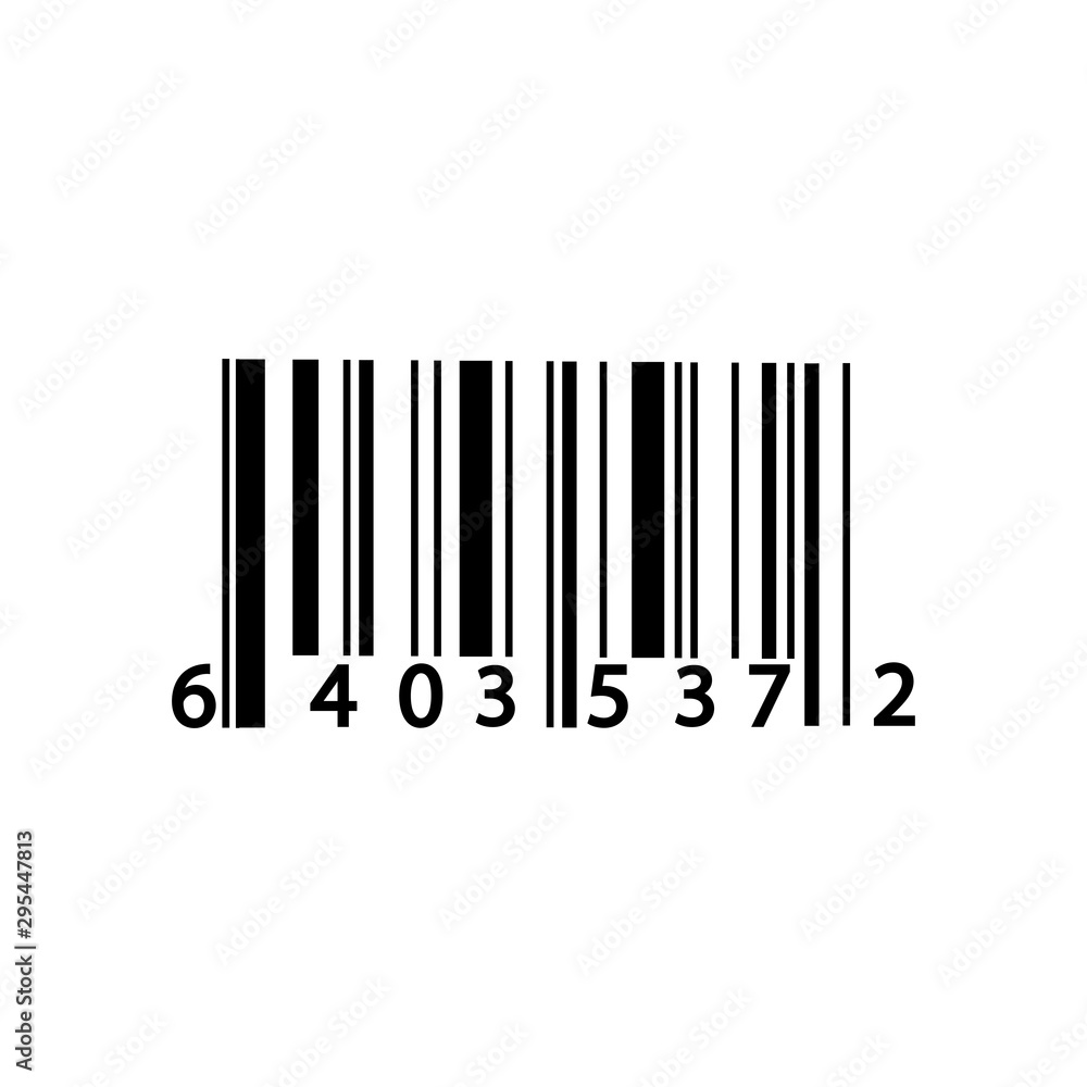 scanning bar code icon flat design