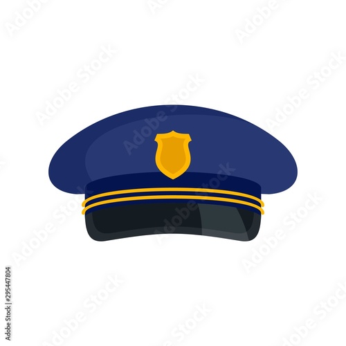 Postman cap icon. Flat illustration of postman cap vector icon for web design
