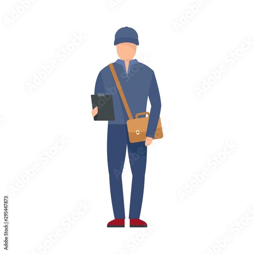 Mailman icon. Flat illustration of mailman vector icon for web design