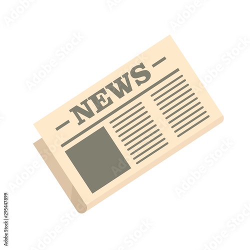 Old newspaper icon. Flat illustration of old newspaper vector icon for web design