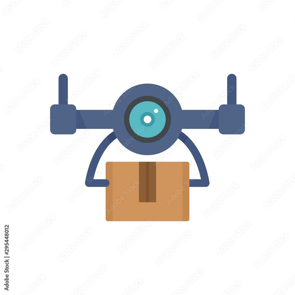 Drone delivery icon. Flat illustration of drone delivery vector icon for web design Drone delivery icon. Flat illustration of drone delivery vector icon for web design