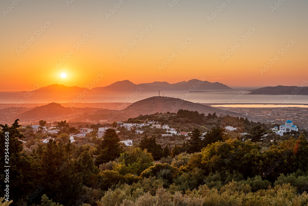 Beautiful Zia sunset view at island Kos Greece Stock Photo Adobe Stock