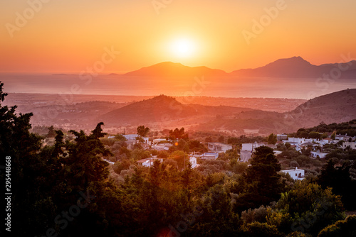 Beautiful Zia sunset view at island Kos Greece © Martijn