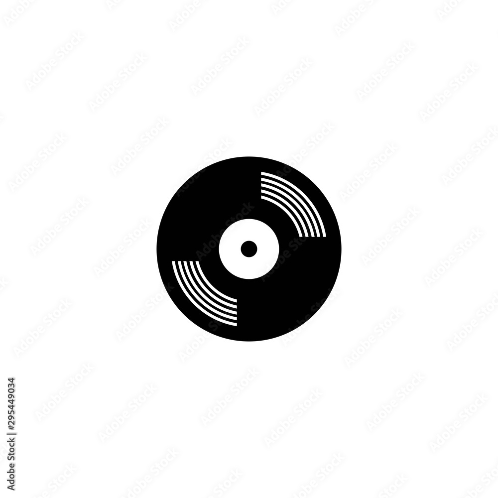 Vinyl disk record music logo vector icon illustration design Vinyl disk record music logo vector icon illustration design