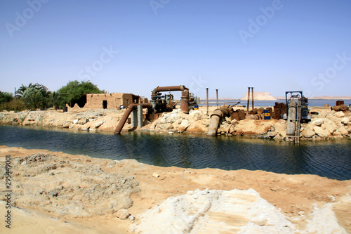 Rusty pumping station of the public water supply in Siwa, Siwa Oasis, Egypt