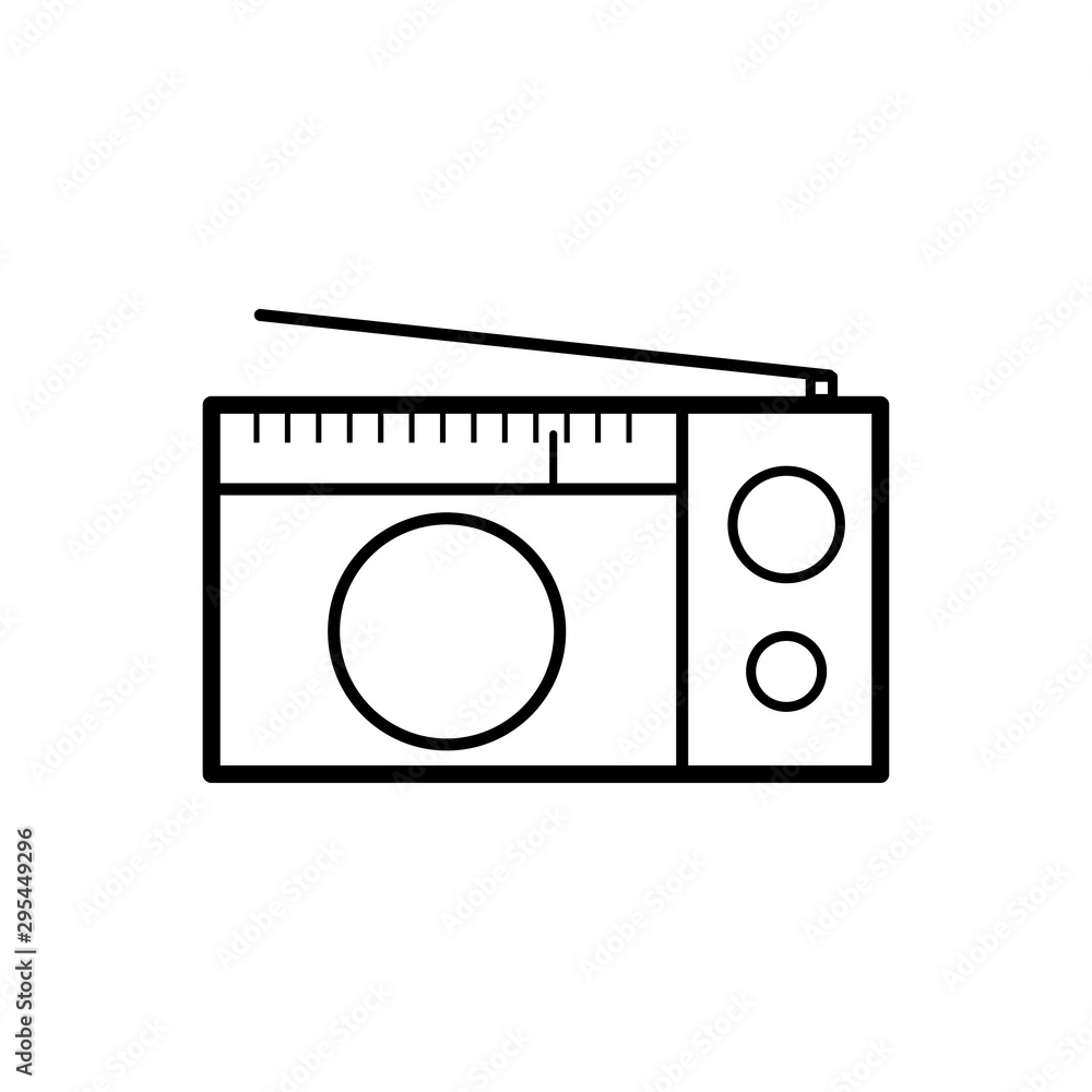 radio icon trendy flat design