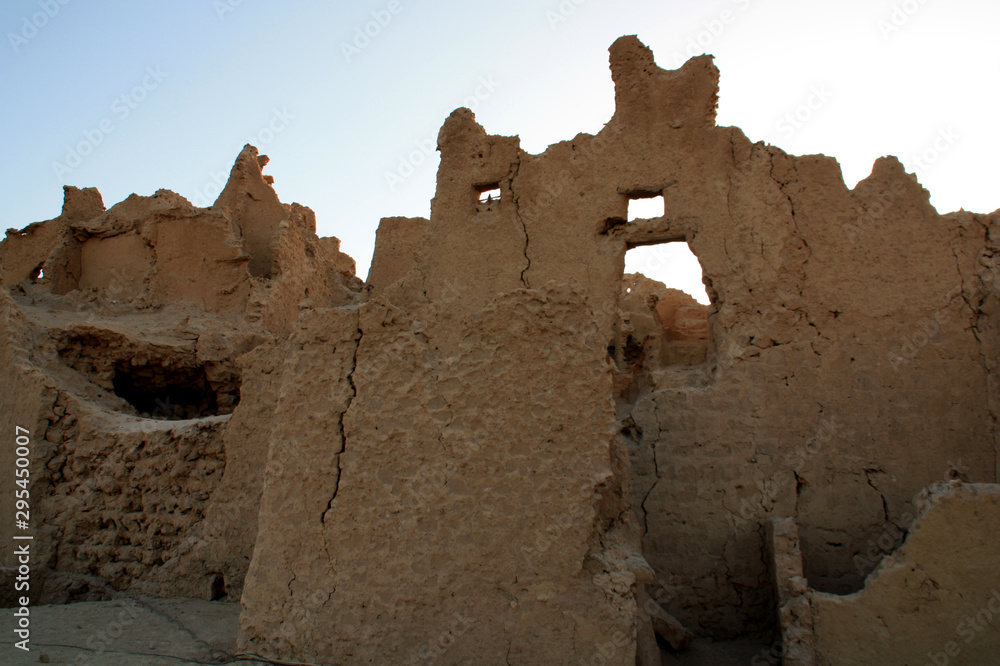 View of the ruins of the Siwa Shali, the ancient fortress at Siwa Oasis, Egypt
