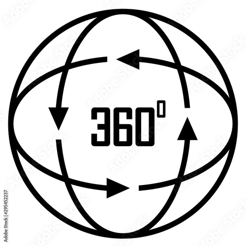 360 degree vector icon