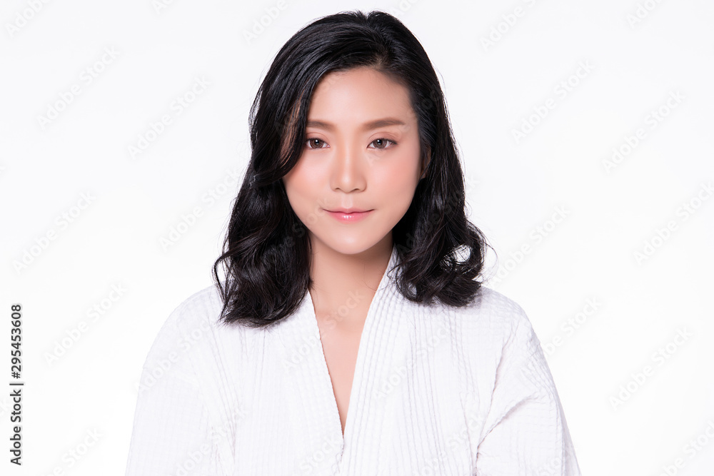 Beautiful Young Asian Woman with Clean Fresh Skin, Beautiful Young Asian Woman with Clean Fresh Skin,