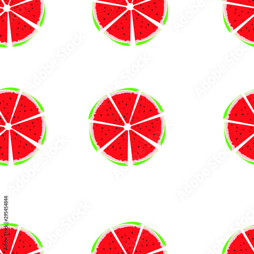 A slice of watermelon. Seamless pattern. Vector graphics. Vector EPS10.