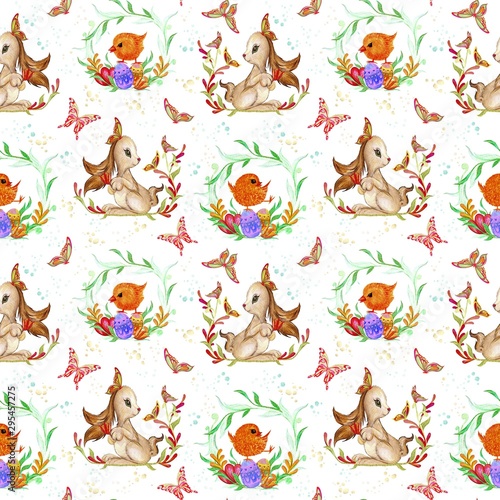 Easter cute pastel seamless pattern collection