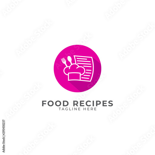 Cooking Recipe Application Logo Vector Icon Illustration