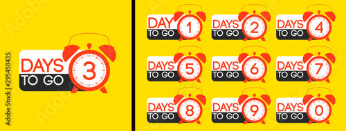 Number days left countdown vector illustration template