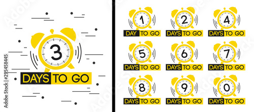 Number days left countdown vector illustration template