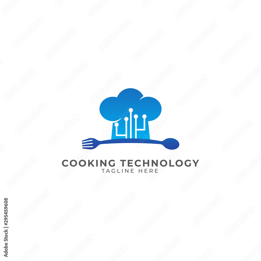 Cooking Technology Logo Vector Icon Illustration Cooking Technology Logo Vector Icon Illustration