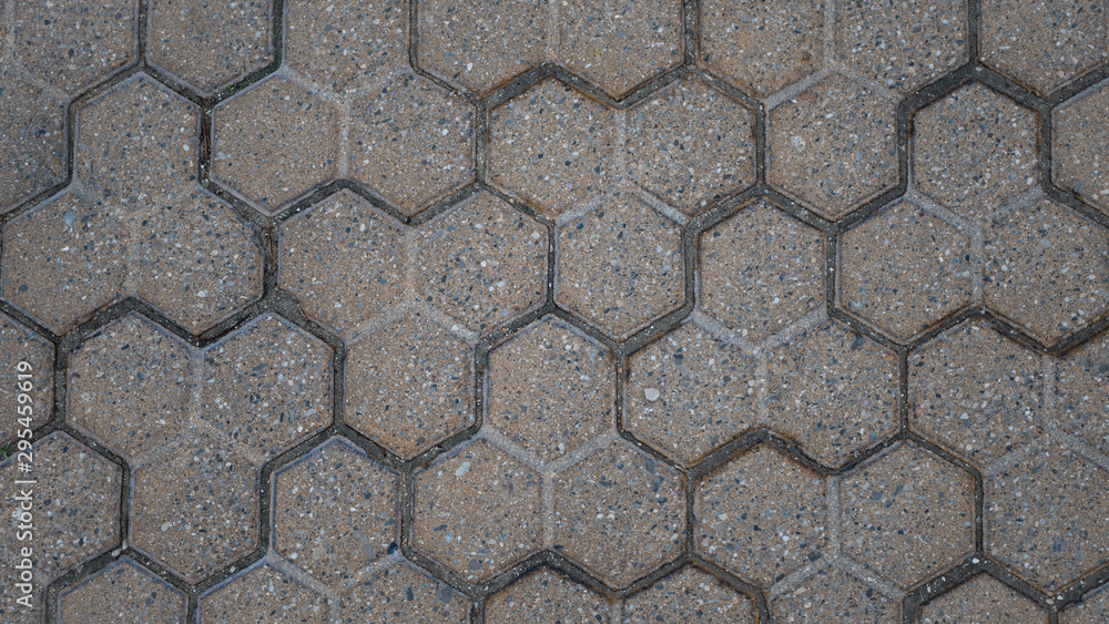 Fototapeta premium texture de pavés hexagonales marron