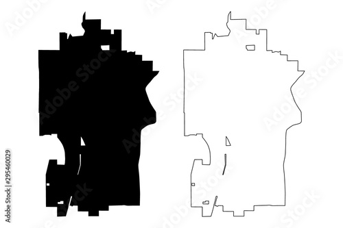 Tempe City (United States cities, United States of America, usa city) map vector illustration, scribble sketch City of Tempe map