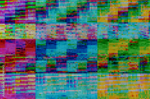 Pixel pattern of a digital glitch / Abstract background, pattern of a digital glitch. © ub-foto