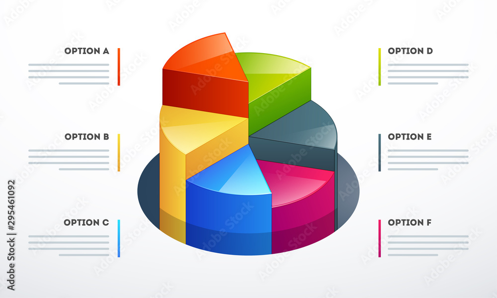 Obraz premium 3d pie chart in different growth steps for Business Infographics concept.