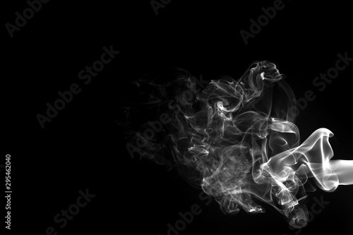 smoke on black background
