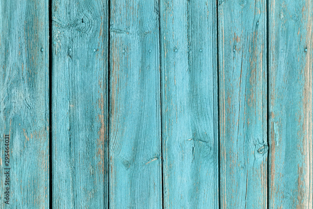 Fototapeta premium The old blue wood texture with natural patterns