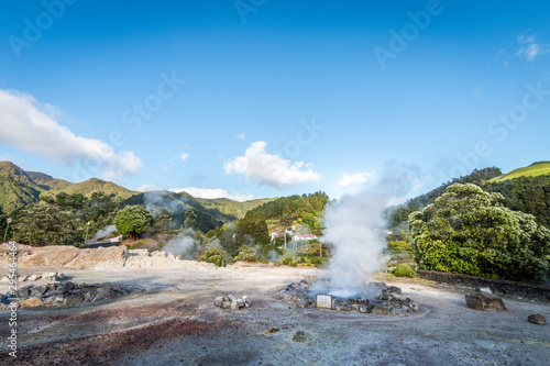 Hot springs, Fumarolas at Furnas, Açores, Portugal