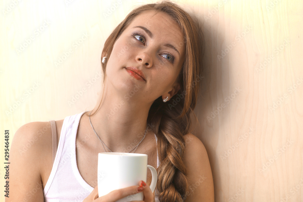 beautiful woman drinking coffee in the morning beautiful woman drinking coffee in the morning