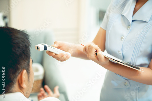 doctor with patient in hospital