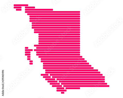 Karte von British Columbia