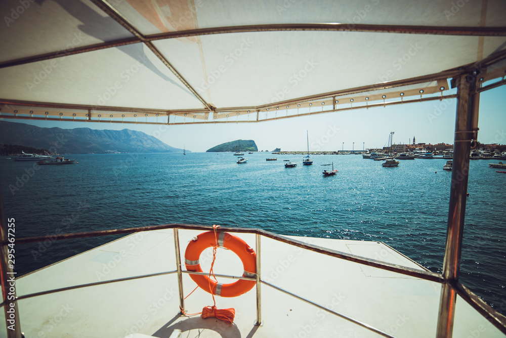 Obraz premium On the ship. Adriatic Sea. Vacation. Excursion to the island