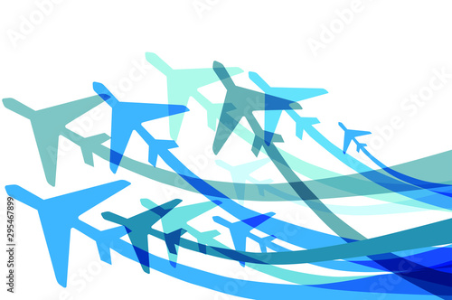 Flying planes leave a trail behind