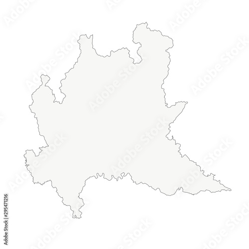 Vector Map of Lombardy  Italy