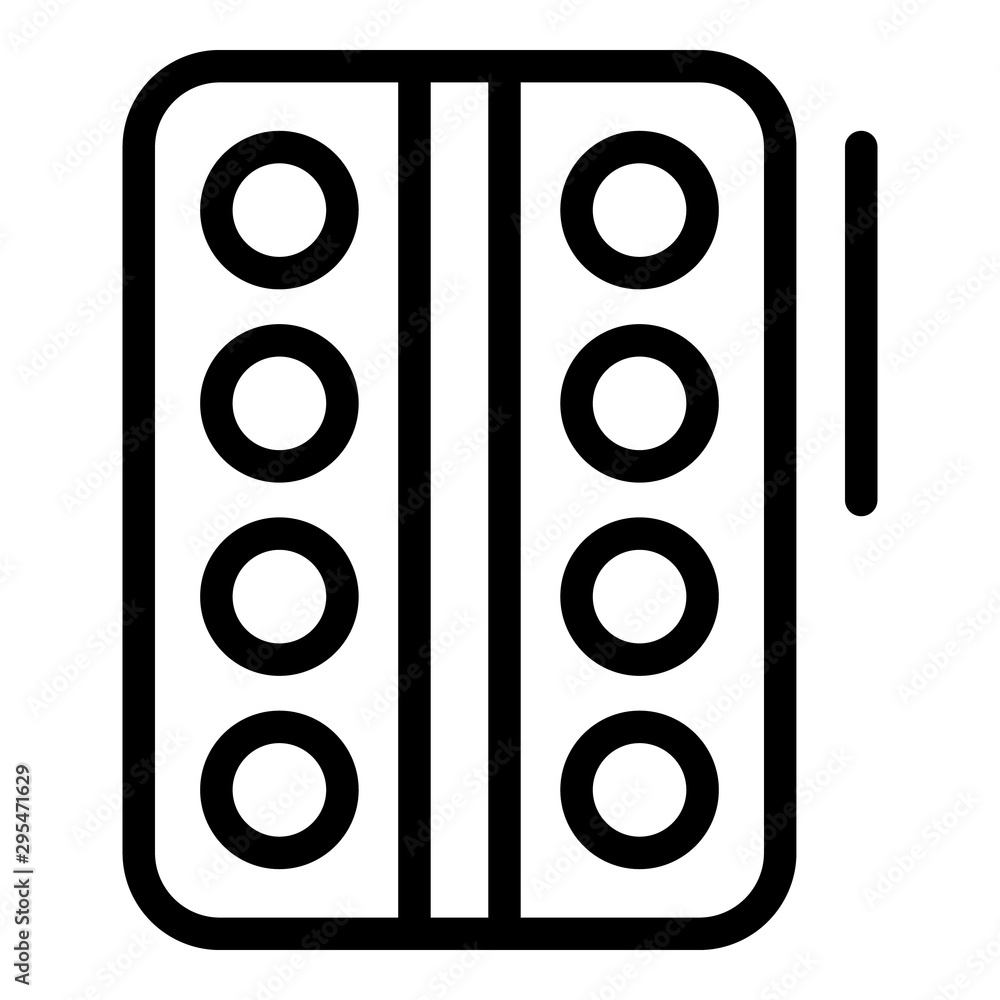 Pill pack icon. Outline pill pack vector icon for web design isolated on white background Pill pack icon. Outline pill pack vector icon for web design isolated on white background