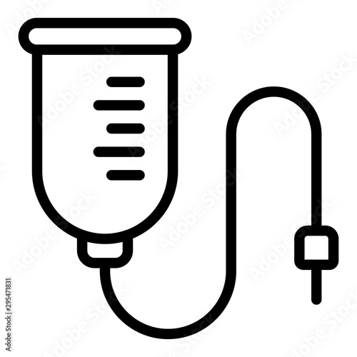 Hospital dropper icon. Outline hospital dropper vector icon for web design isolated on white background