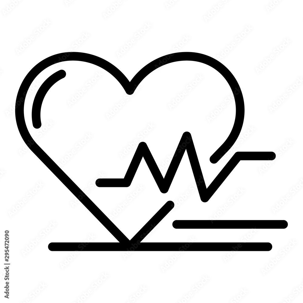 Heart rate icon. Outline heart rate vector icon for web design isolated on white background Heart rate icon. Outline heart rate vector icon for web design isolated on white background
