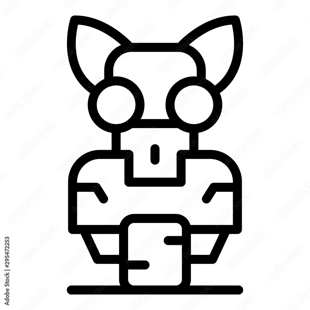 Cat robot icon. Outline cat robot vector icon for web design isolated on white background Cat robot icon. Outline cat robot vector icon for web design isolated on white background