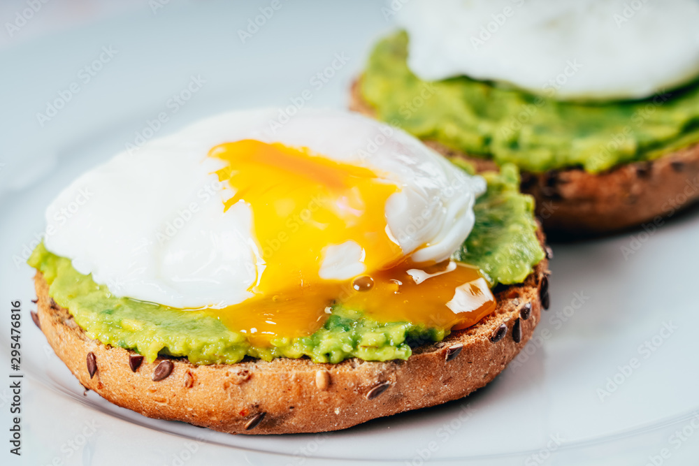 Poached Egg And Avocado Puree On Toast